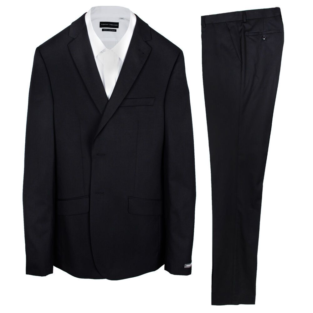 different suits for men | Slim Fit Men Black Suit with Grey Trim 2 Button  Flat Front Pants Slim ... | Suits, Suit style, Cheap suits for men